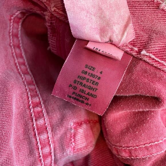 Vintage Y2K Tommy Hilfiger Hipster Straight Leg Jeans Pink Island Punch Womens 4 - Picture 14 of 14